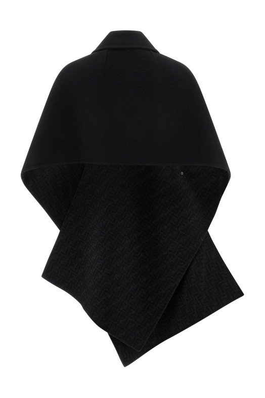 'Double wool' cape Black 'Double wool' cape Black