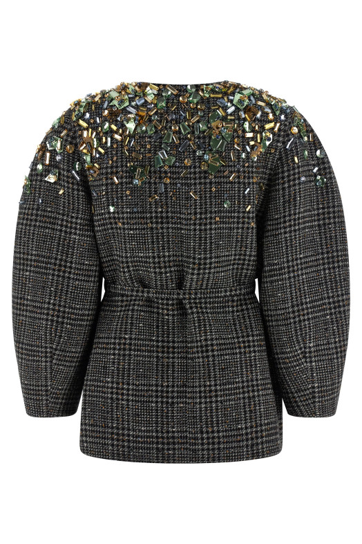 Твідовий піджак Сірий FENDI FJ7647AYNCF1T6F