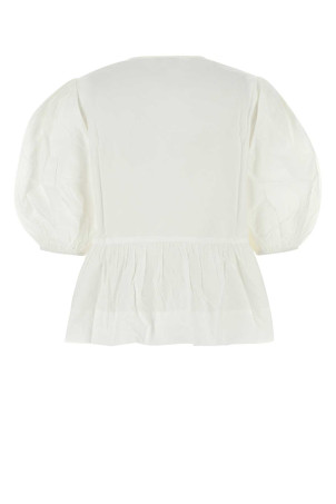 Белый хлопковый топ Blue GANNI (F7364) Белый хлопковый топ Blue GANNI (F7364)