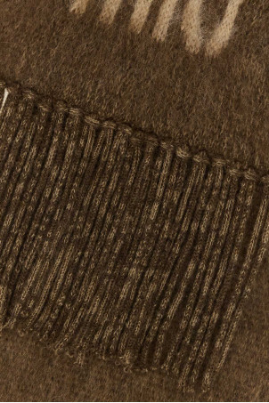 Brown mohair blend scarf MIU MIU (5FS0622CQD) Brown mohair blend scarf MIU MIU (5FS0622CQD)