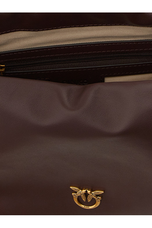 Mini leather clutch Bordeaux