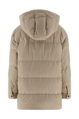 Knitted neck down jacket Beige Knitted neck down jacket Beige