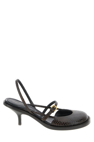Шкіряні туфлі з відкритою п'ятою Коричневі DRIES VAN NOTEN 252011738350704 Шкіряні туфлі з відкритою п'ятою Коричневі DRIES VAN NOTEN 252011738350704