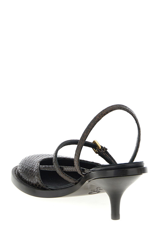 Кожаные туфли с открытым задником, коричневые DRIES VAN NOTEN 252011738350704 Кожаные туфли с открытым задником, коричневые DRIES VAN NOTEN 252011738350704