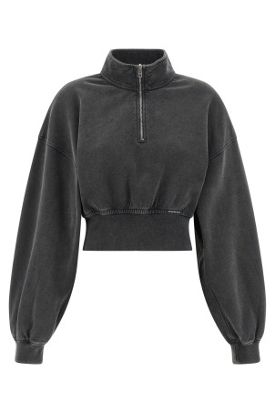 Коротка толстовка Сіра T BY ALEXANDER WANG 4CC4251149029C Коротка толстовка Сіра T BY ALEXANDER WANG 4CC4251149029C