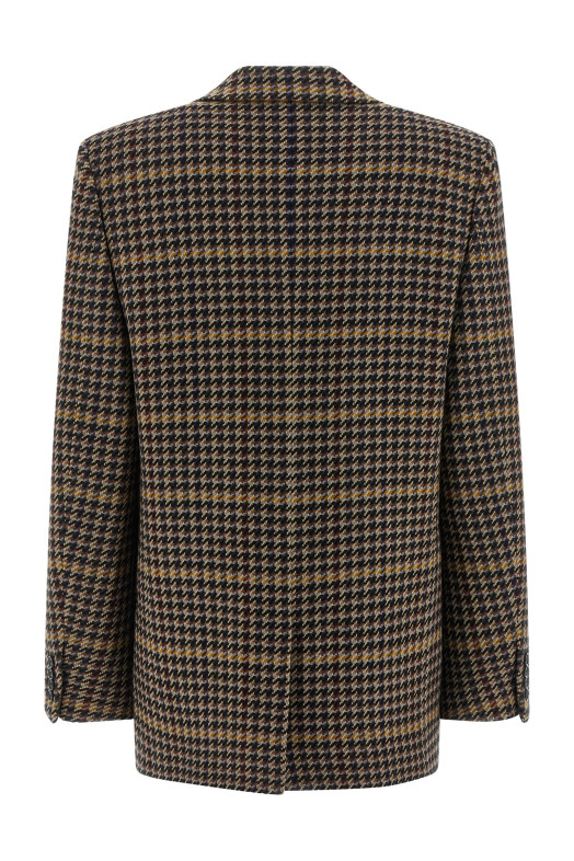 Double-breasted houndstooth blazer Multicolor Double-breasted houndstooth blazer Multicolor