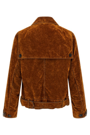 Бархатная мотоциклетная куртка Multicolor DRIES VAN NOTEN 2520205792392105 Бархатная мотоциклетная куртка Multicolor DRIES VAN NOTEN 2520205792392105