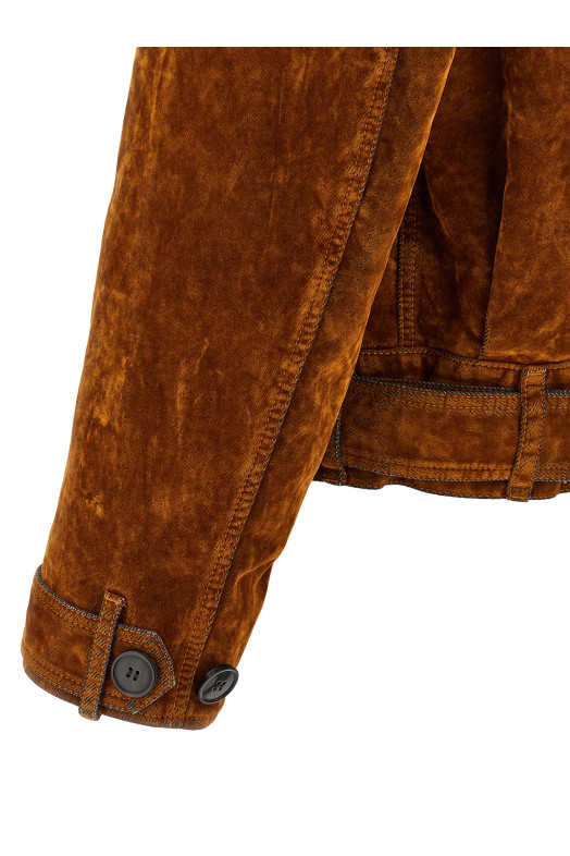 Бархатная мотоциклетная куртка Multicolor DRIES VAN NOTEN 2520205792392105