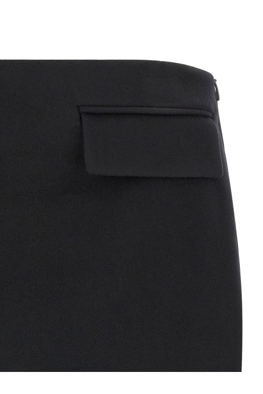 Кашемірова вовняна спідниця Чорна FERRAGAMO 788273NERO Кашемірова вовняна спідниця Чорна FERRAGAMO 788273NERO