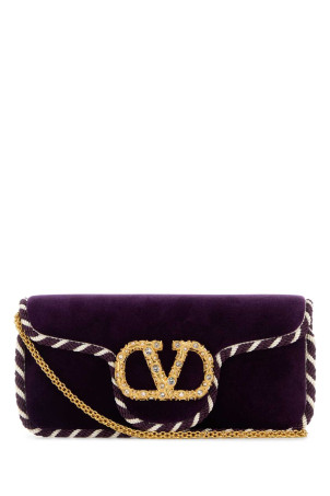 Фіолетова оксамитова сумочка LocÃ² VALENTINO GARAVANI (7W2B0R92GNL)
