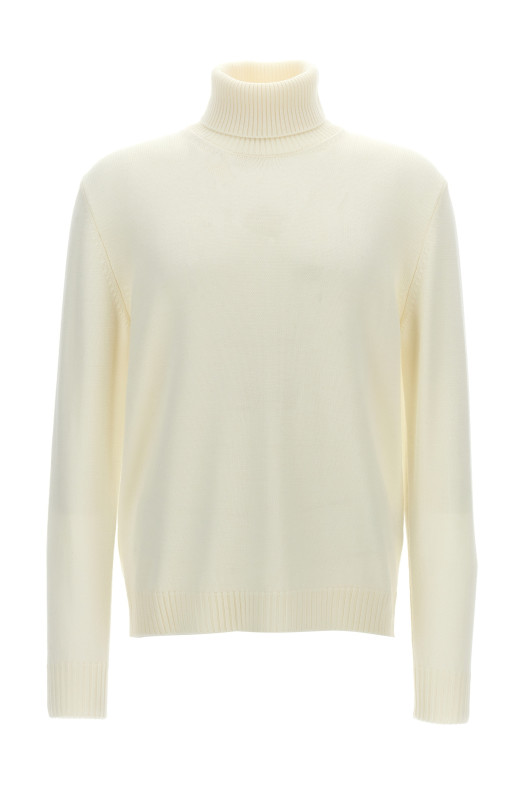 Шерстяной свитер с высоким воротом Белый BALLANTYNE B2P1117W07110156