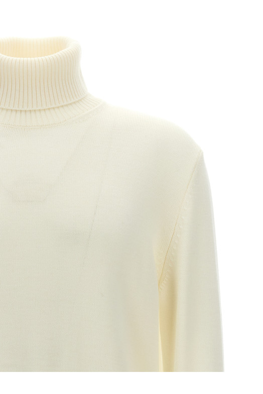 Шерстяной свитер с высоким воротом Белый BALLANTYNE B2P1117W07110156