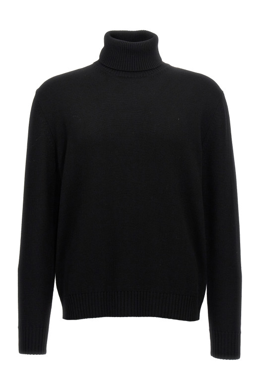 Шерстяной свитер с высоким воротником Черный BALLANTYNE B2P1117W07115517