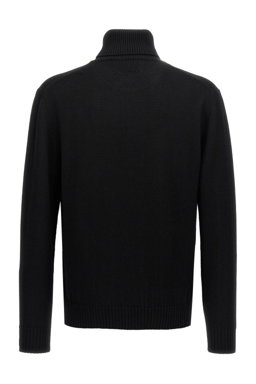 Шерстяной свитер с высоким воротником Черный BALLANTYNE B2P1117W07115517