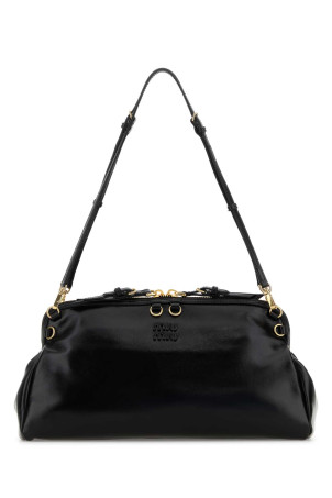 Чорна шкіряна сумка через плече Black MIU MIU (5BF1292IEO) Чорна шкіряна сумка через плече Black MIU MIU (5BF1292IEO)