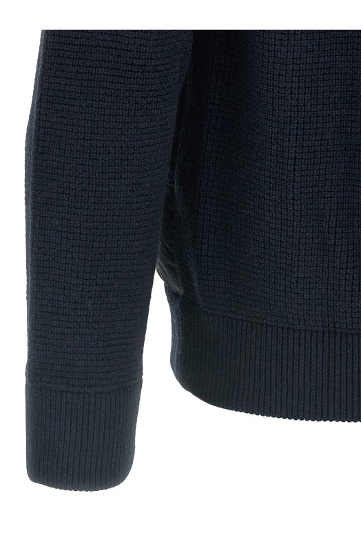 Bi-material down jacket Multicolor