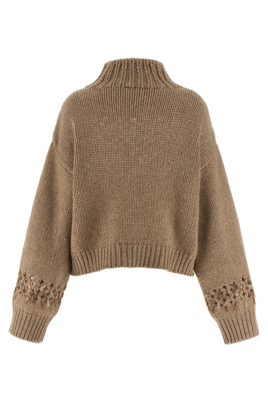 Drop sequin sweater Beige Drop sequin sweater Beige