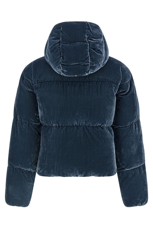 Бархатная пуховая куртка Синяя ELISABETTA FRANCHI PI82D56E2EA8 Бархатная пуховая куртка Синяя ELISABETTA FRANCHI PI82D56E2EA8