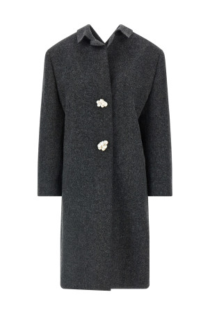 Shetland Wool coat Gray Shetland Wool coat Gray