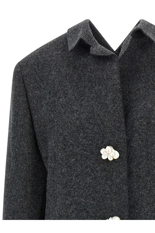 Shetland Wool coat Gray Shetland Wool coat Gray