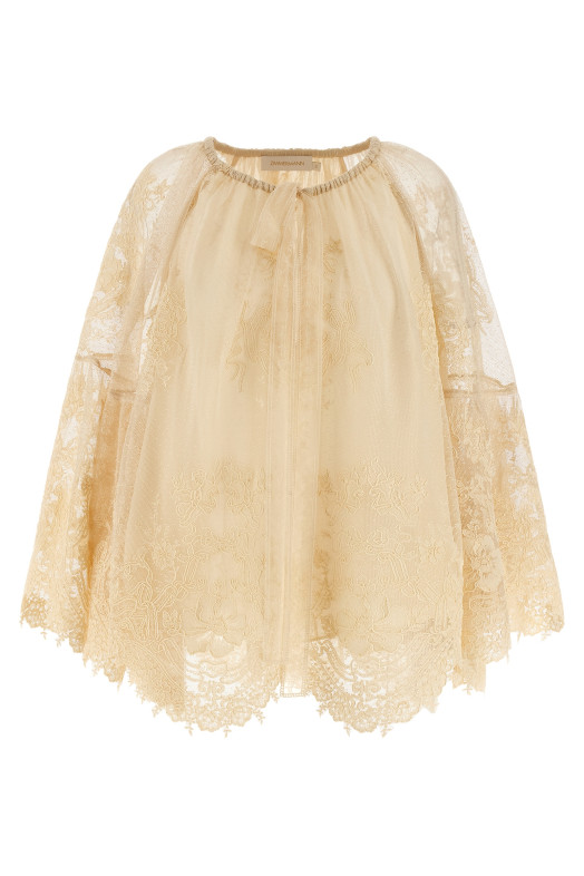 'Hypnotic Tiered Lace' blouse Beige 'Hypnotic Tiered Lace' blouse Beige