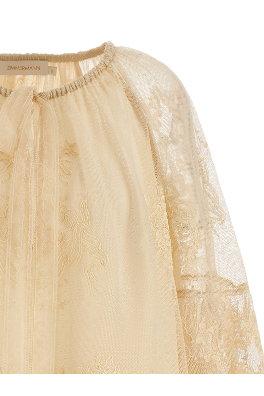 'Hypnotic Tiered Lace' blouse Beige 'Hypnotic Tiered Lace' blouse Beige