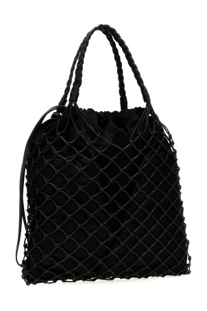 Ткана сумка для покупок з натуральної шкіри Наппа Чорна MOSCHINO A730380022555 Ткана сумка для покупок з натуральної шкіри Наппа Чорна MOSCHINO A730380022555