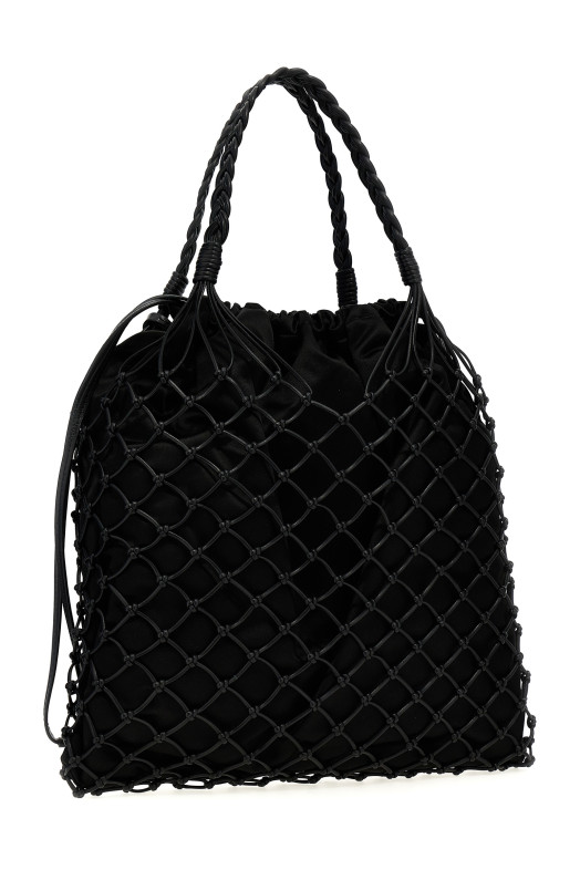 Ткана сумка для покупок з натуральної шкіри Наппа Чорна MOSCHINO A730380022555 Ткана сумка для покупок з натуральної шкіри Наппа Чорна MOSCHINO A730380022555