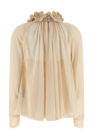'Hypnotic Crochet Trim' top White 'Hypnotic Crochet Trim' top White
