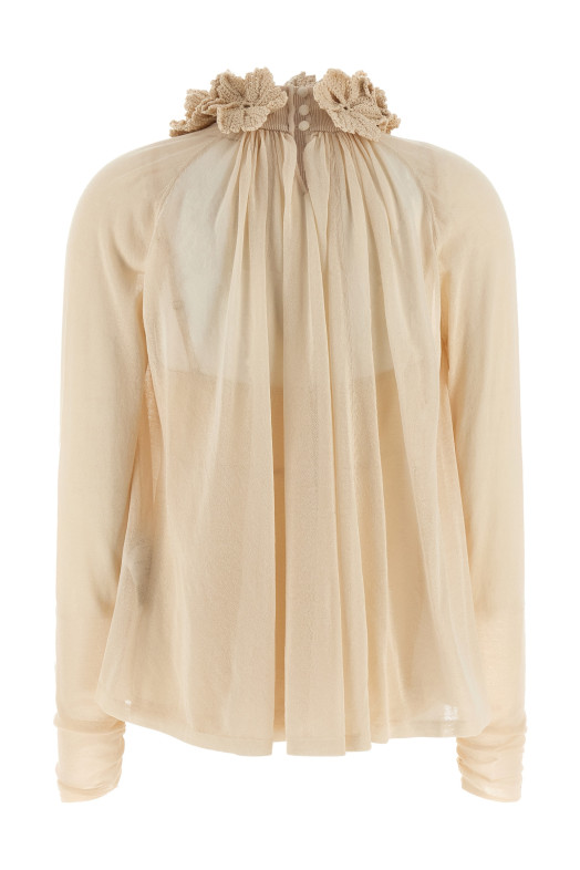 'Hypnotic Crochet Trim' top White 'Hypnotic Crochet Trim' top White