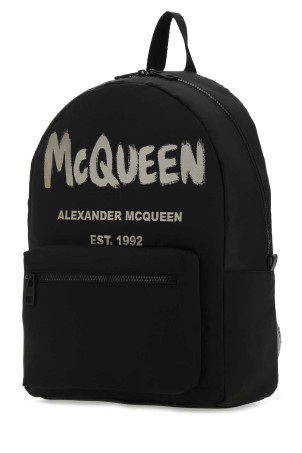 Черный холщовый рюкзак Metropolitan ALEXANDER MCQUEEN (6464571AABW)