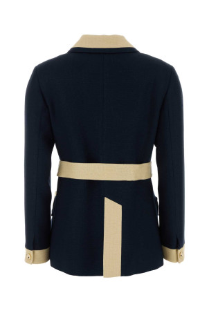 Двухцветный вискозный блейзер VALENTINO GARAVANI (7B3CJ7S098T)