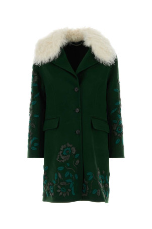 Темно-зеленое шерстяное пальто ERMANNO SCERVINO (D476D341RECGVJ) Темно-зеленое шерстяное пальто ERMANNO SCERVINO (D476D341RECGVJ)
