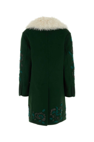 Темно-зеленое шерстяное пальто ERMANNO SCERVINO (D476D341RECGVJ) Темно-зеленое шерстяное пальто ERMANNO SCERVINO (D476D341RECGVJ)