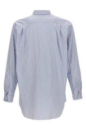 Logo patch striped shirt BLUE Logo patch striped shirt BLUE