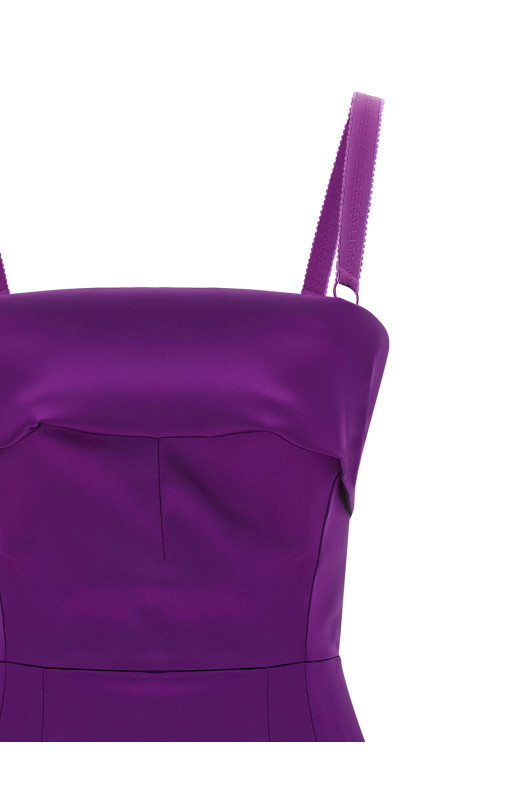 Атласна сукня Фіолетова DOLCE & GABBANA F60AWTFURHMF0571 Атласна сукня Фіолетова DOLCE & GABBANA F60AWTFURHMF0571