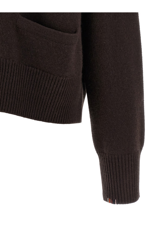 EXTREME CASHMERE 'N°437 Papilli Short' кардиган Коричневый N437PAPILLISHORTDARKBROWN EXTREME CASHMERE 'N°437 Papilli Short' кардиган Коричневый N437PAPILLISHORTDARKBROWN