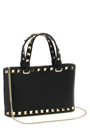 Valentino Garavani 'Rockstud' mini shopping bag Black Valentino Garavani 'Rockstud' mini shopping bag Black
