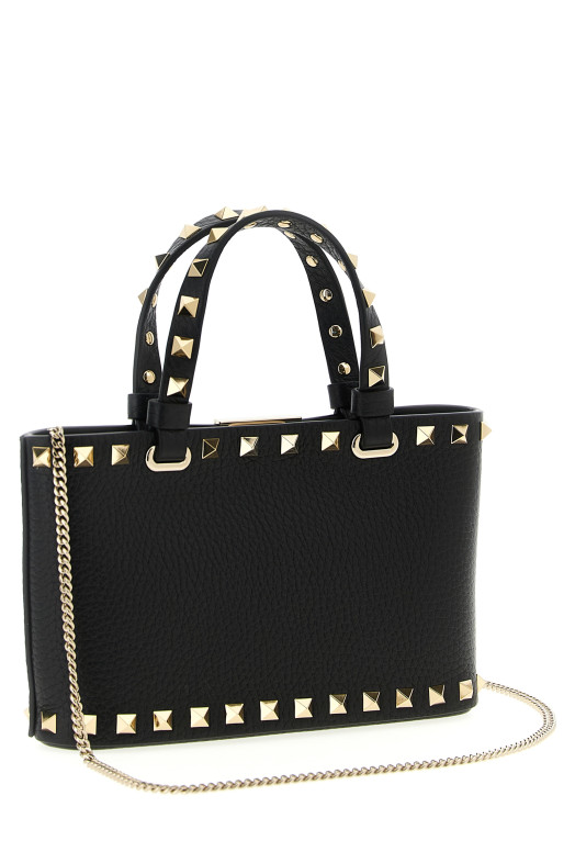 Valentino Garavani 'Rockstud' mini shopping bag Black Valentino Garavani 'Rockstud' mini shopping bag Black