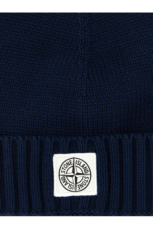 Шапка с логотипом, синяя STONE ISLAND JUNIOR K2S16N100005S01A2V0020 Шапка с логотипом, синяя STONE ISLAND JUNIOR K2S16N100005S01A2V0020