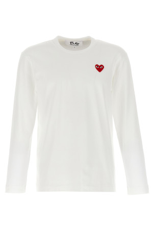 Футболка з логотипом Біла COMME DES GARÇONS PLAY AXT1182 Футболка з логотипом Біла COMME DES GARÇONS PLAY AXT1182