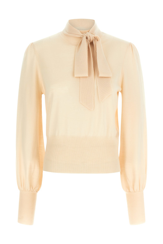 'Pussybow' sweater Beige 'Pussybow' sweater Beige