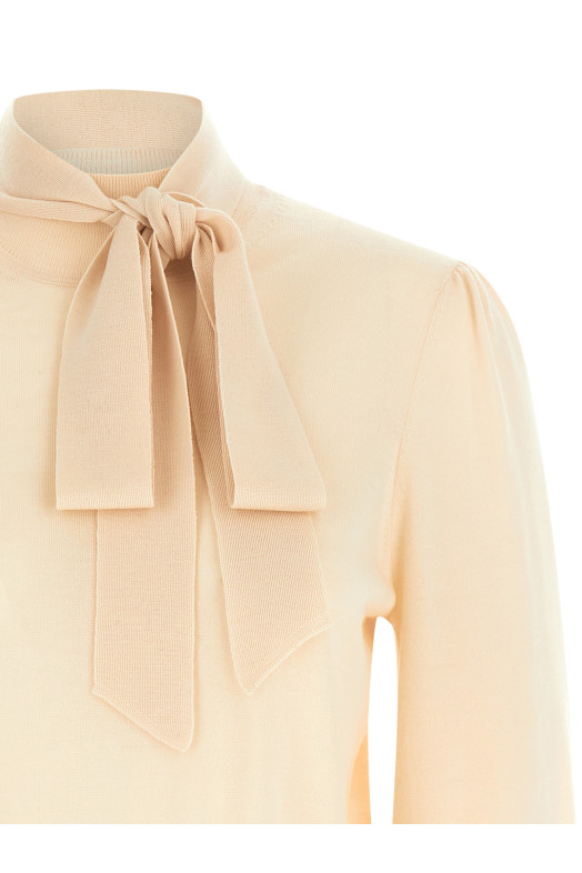 'Pussybow' sweater Beige 'Pussybow' sweater Beige