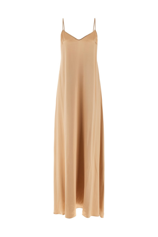 Вискозное платье бежевого цвета FERRAGAMO 788181NUDE Вискозное платье бежевого цвета FERRAGAMO 788181NUDE