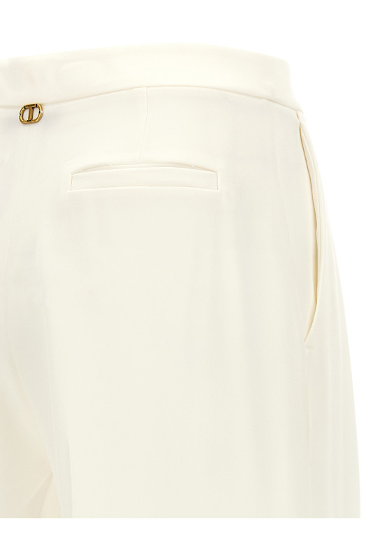 Crêpe pants White