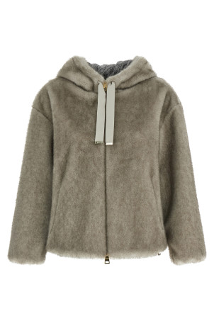 Eco fur hooded Gray Eco fur hooded Gray