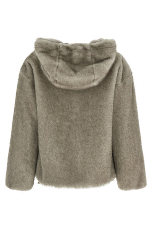 Eco fur hooded Gray Eco fur hooded Gray