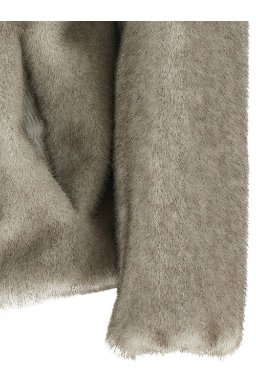 Eco fur hooded Gray Eco fur hooded Gray