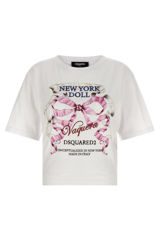 Капсульная футболка Vaquera x Dsquared2 Белая S72GD0590D20020100 Капсульная футболка Vaquera x Dsquared2 Белая S72GD0590D20020100