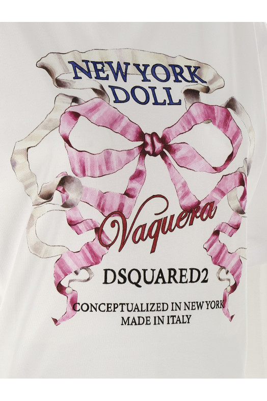 Капсульная футболка Vaquera x Dsquared2 Белая S72GD0590D20020100 Капсульная футболка Vaquera x Dsquared2 Белая S72GD0590D20020100